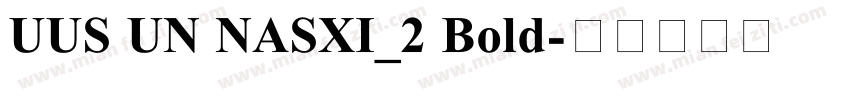 UUS UN NASXI_2 Bold字体转换